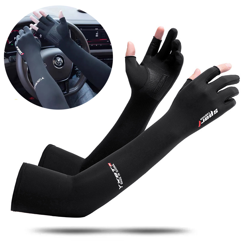 Cycling Glove - 夏の男性と女性の運転日焼け防止アームカバーサイクリングスポーツグローブ長袖通気性スリーブクールグローブ