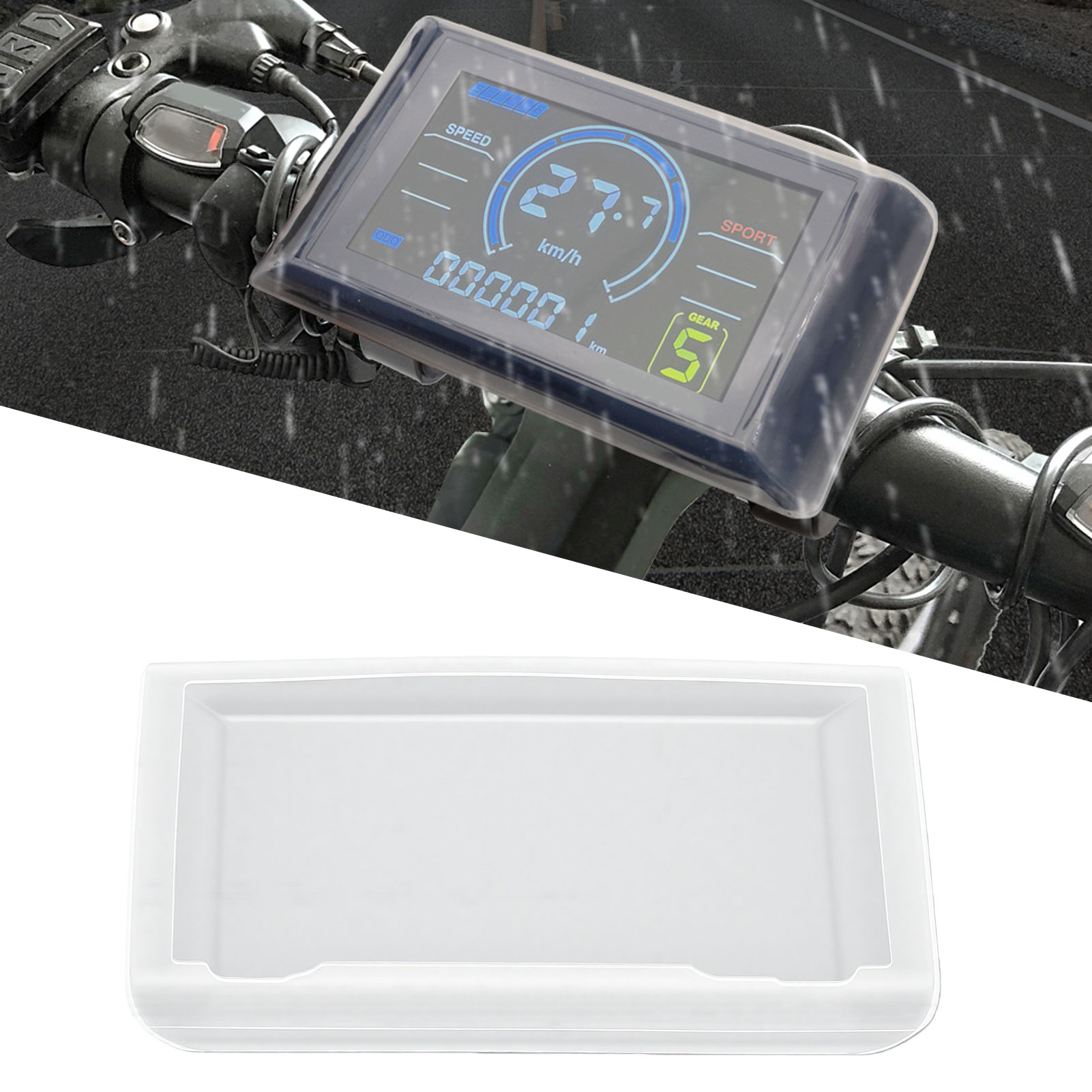Bike Speedometer - 電動自転車スクリーンカバー SW900 LCDディスプレイ用 シリコン製 防水 透明