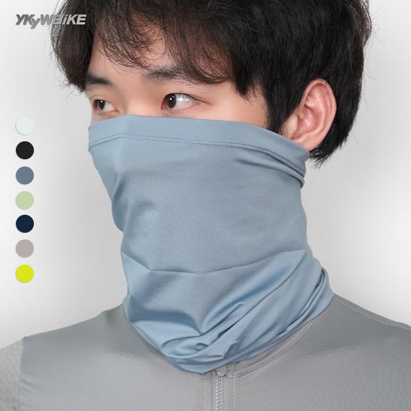 Ykyw Cycling Gear - YKYW 通気性サイクリングアイスシルクフェイスハーフマスク太陽保護自転車の顔カバーフルマスク夏のロードバイクスカーフアウトドアスポーツ