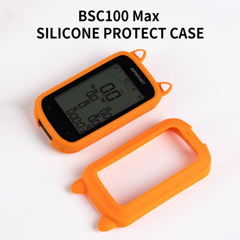 Bike Speedometer - IGPSPORT BSC100Max 用シリコン保護カバー GPS バイク自転車コンピュータ保護用ケース スクリーンフィルム付き