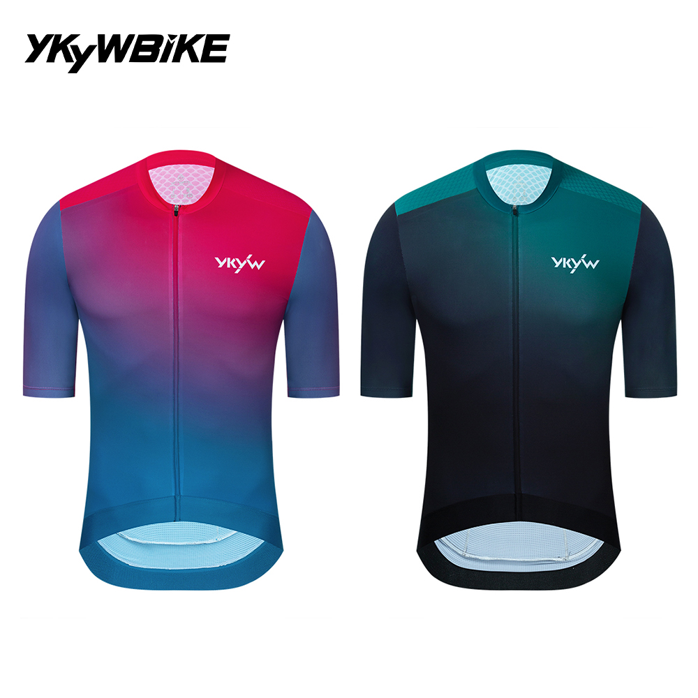 Ykyw Cycling Gear - YKYW メンズショートスリーブサイクリングジャージ夏急速乾燥耐摩耗性通気性勾配自転車ジャージーロードバイクシャツ