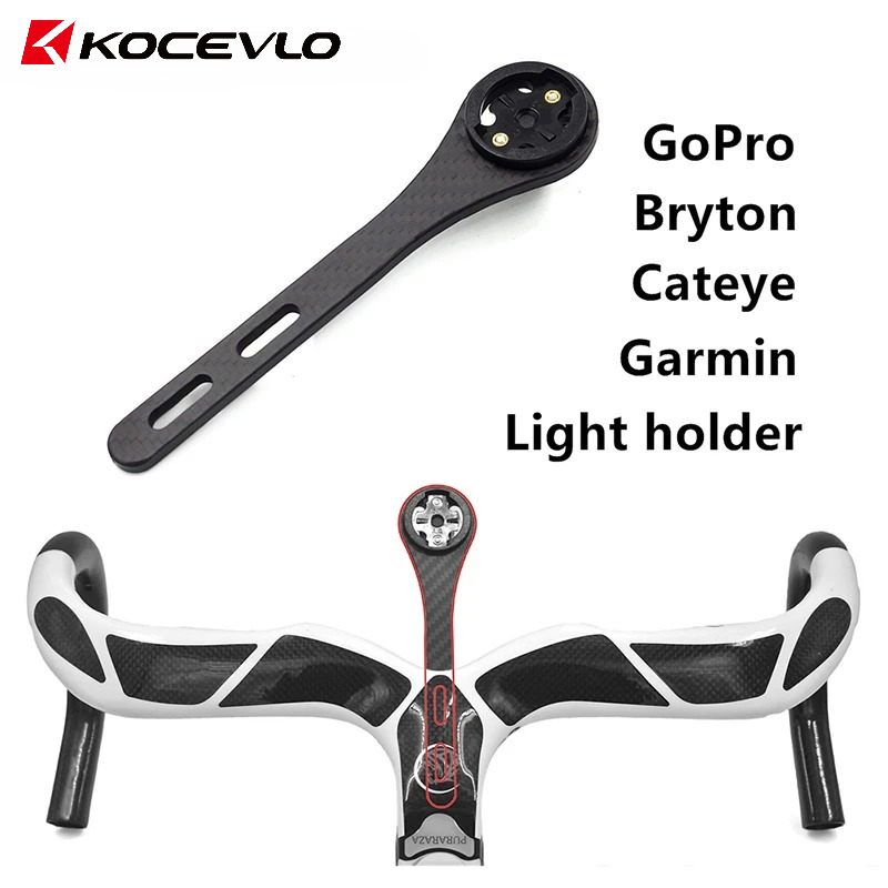 Bike Speedometer - KOCEVLO カーボンファイバー自転車ロードバイクサイクリング MTB コンピュータストップウォッチスピードメーターマウントホルダーガーミンキャットアイブライトン Gopro 用