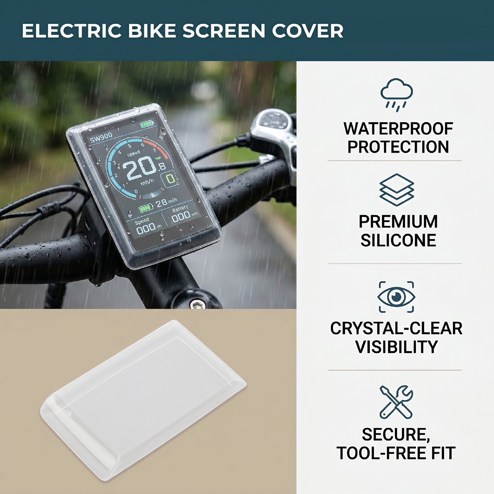 電動自転車スクリーンカバー SW900 LCDディスプレイ用 - Bike Speedometer のレビューと価格