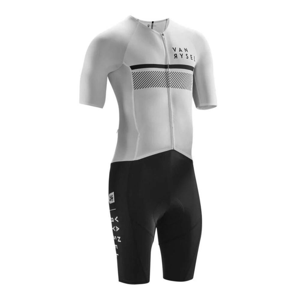 Vanrysel ホワイト/ブラック ワンピース トライアス - Cycling Gear Leaderboard のレビューと価格