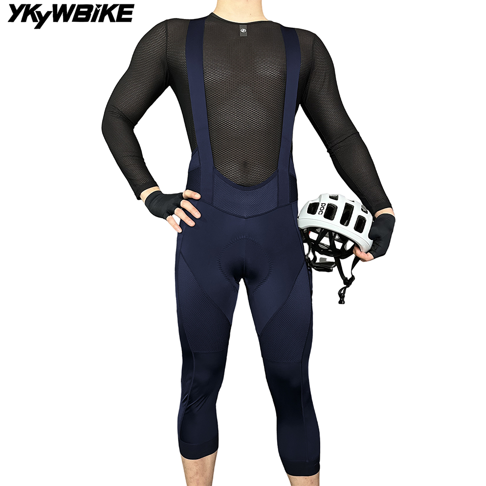 Ykywメンズ夏3/4サイクルビブショーツダークブルーコーヒ - Ykyw Cycling Gear のレビューと価格